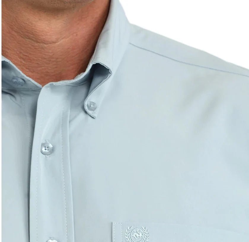 Light Blue Cinch Arenaflex Long Sleeve MTW1862046 - Southern Soule Designs