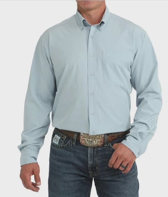 Light Blue Cinch Arenaflex Long Sleeve MTW1862046 - Southern Soule Designs