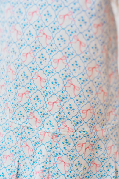 Light Blue/Pink/White Pleated Mini Dress ID39955 - 02 - Southern Soule Designs