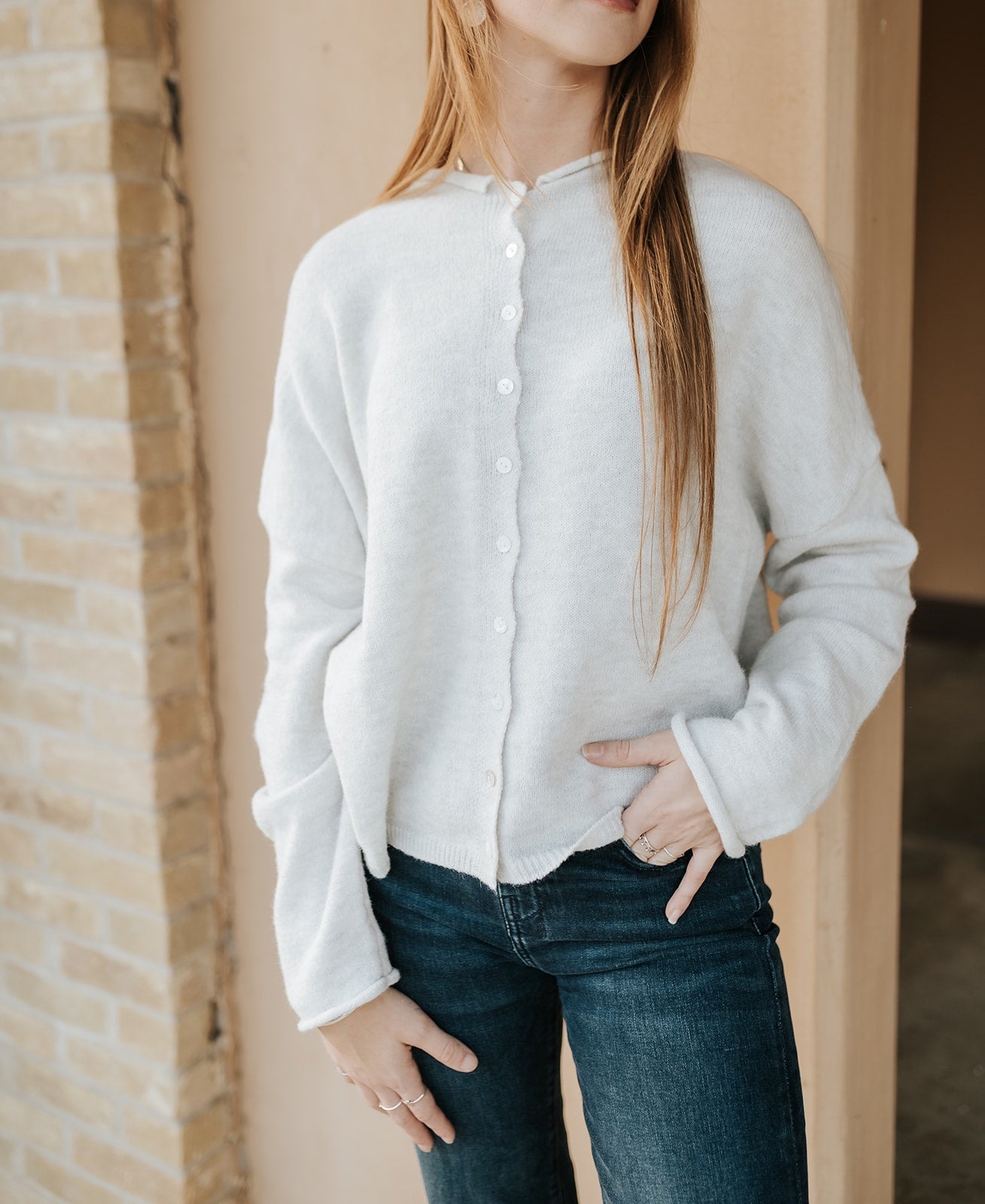 Light Grey Lightweight Cardigan TBW237 - Southern Soule Designs