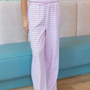 Light Pink Stripe Pants - Southern Soule Designs