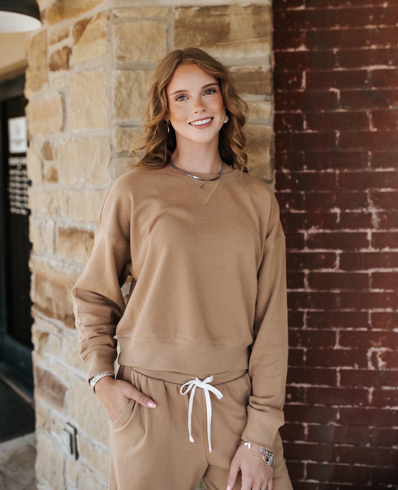 Light Toffee Clubhouse Sweatshirt ZT263227 - Southern Soule Designs