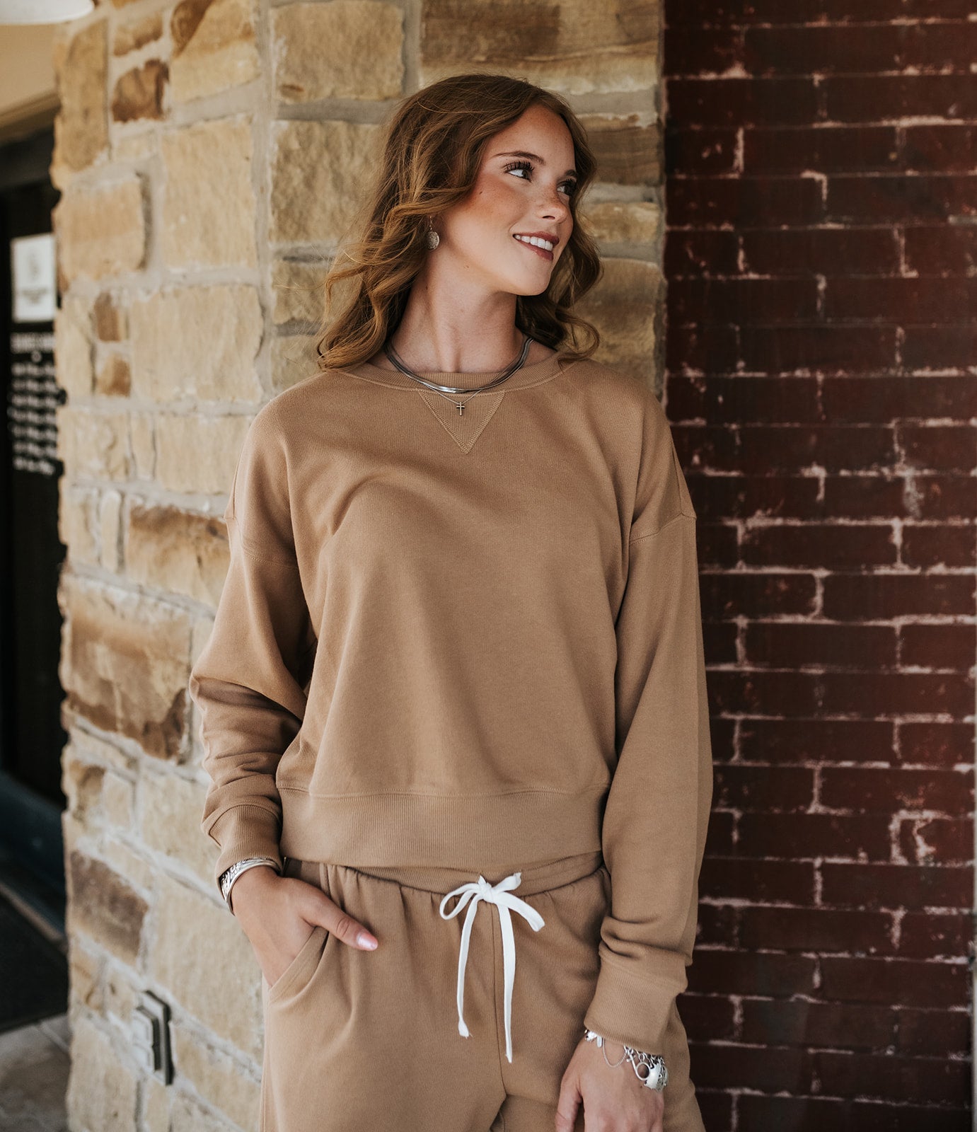 Light Toffee Clubhouse Sweatshirt ZT263227 - Southern Soule Designs