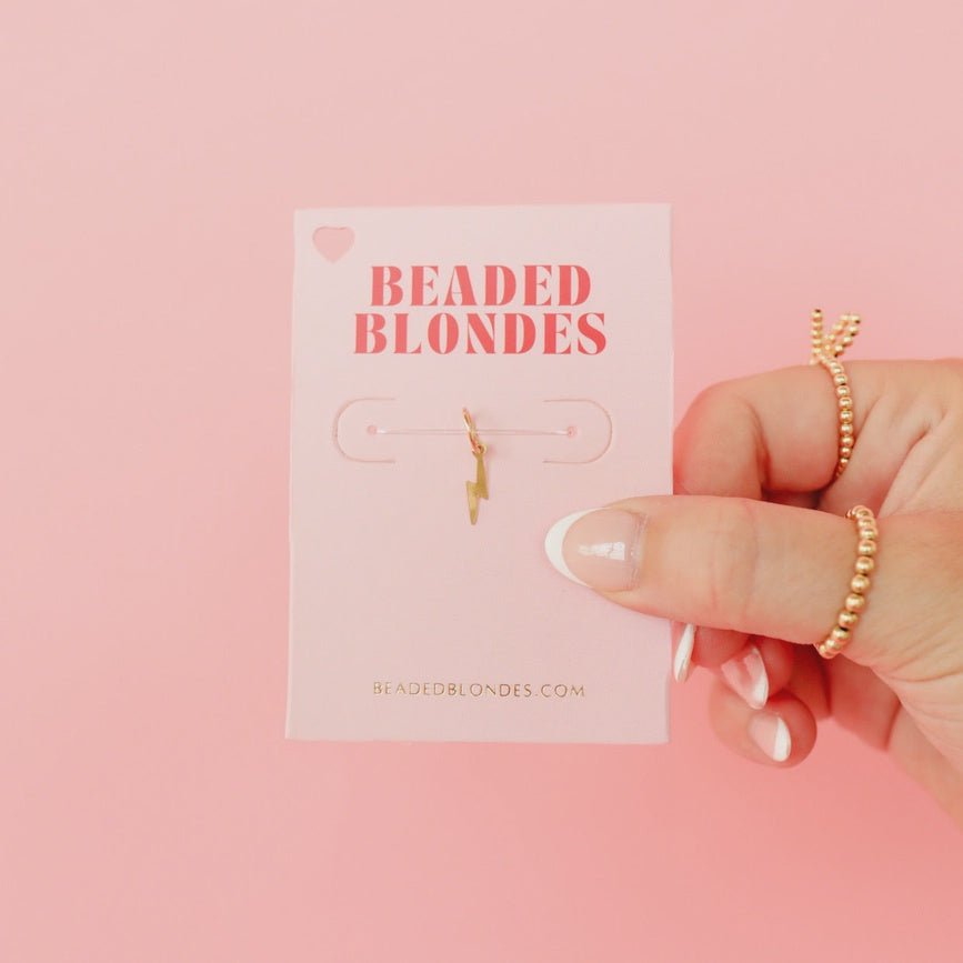 Lightening Bolt Gold Charm - Southern Soule Designs