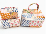 Lila Chapelle Quilted Cosmetic Bag (Set of 3) - Southern Soule Designs