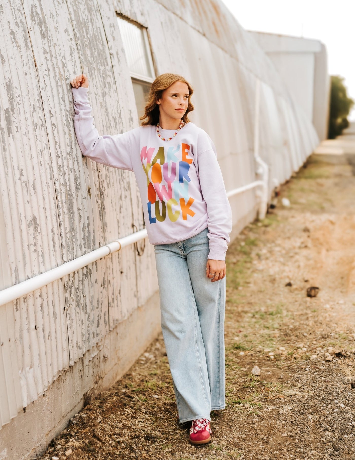 Lilac Make Your Own Luck Sweatshirt - Southern Soule Designs