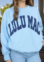 LM Baby Blue/Navy Sweatshirt - Southern Soule Designs