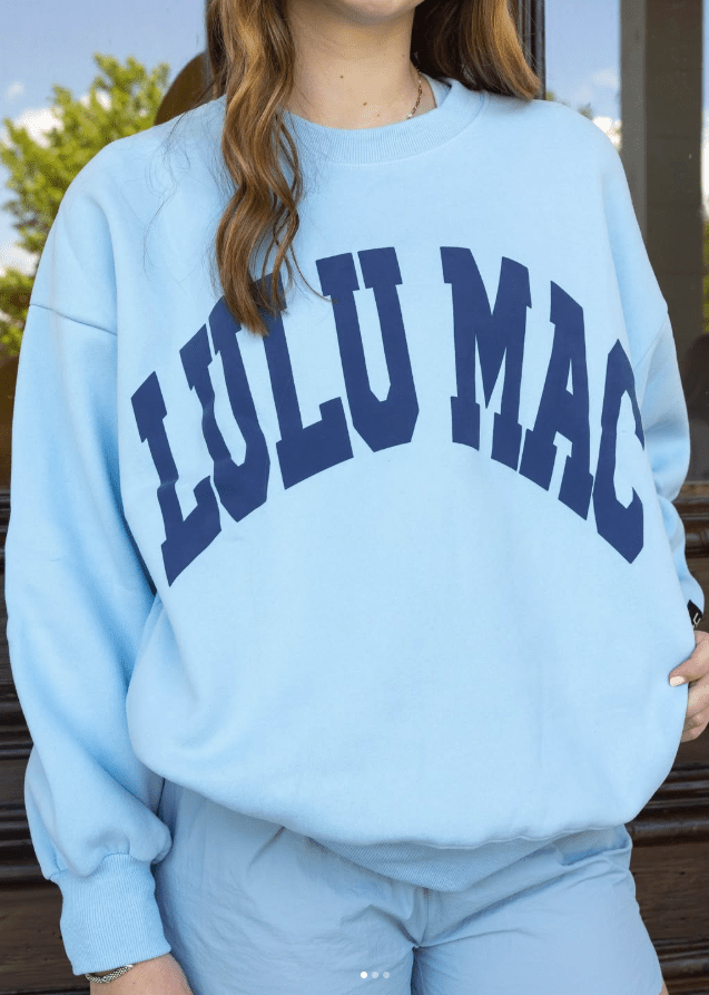 LM Baby Blue/Navy Sweatshirt - Southern Soule Designs