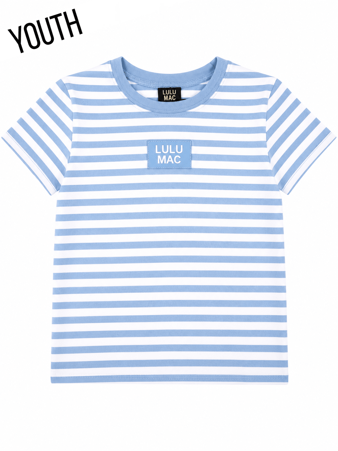 LM Girls Light Blue Stripe Baby Doll Top - Southern Soule Designs