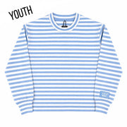 LM Girls Light Blue Stripe Long Sleeve Top - Southern Soule Designs