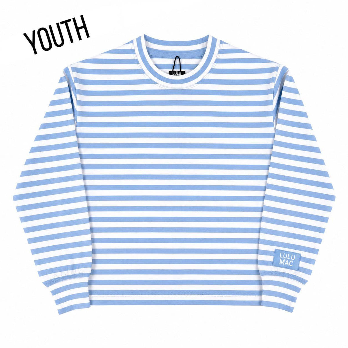 LM Girls Light Blue Stripe Long Sleeve Top - Southern Soule Designs