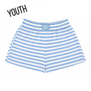 LM Girls Light Blue Stripe Shorts - Southern Soule Designs