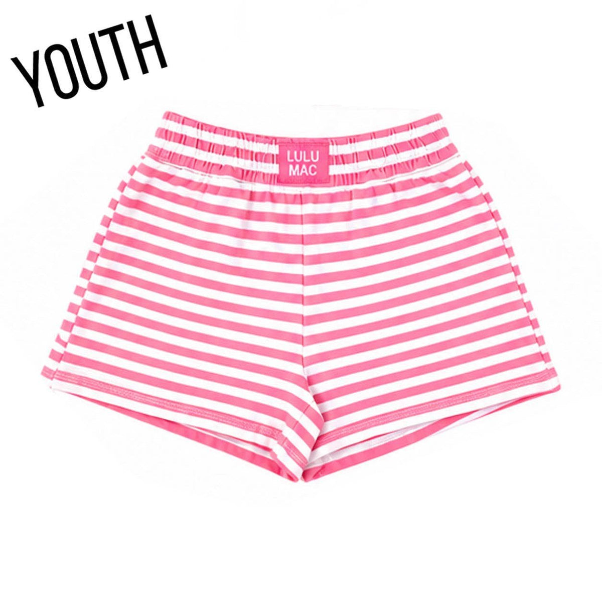 LM Girls Neon Pink Stripe Shorts - Southern Soule Designs