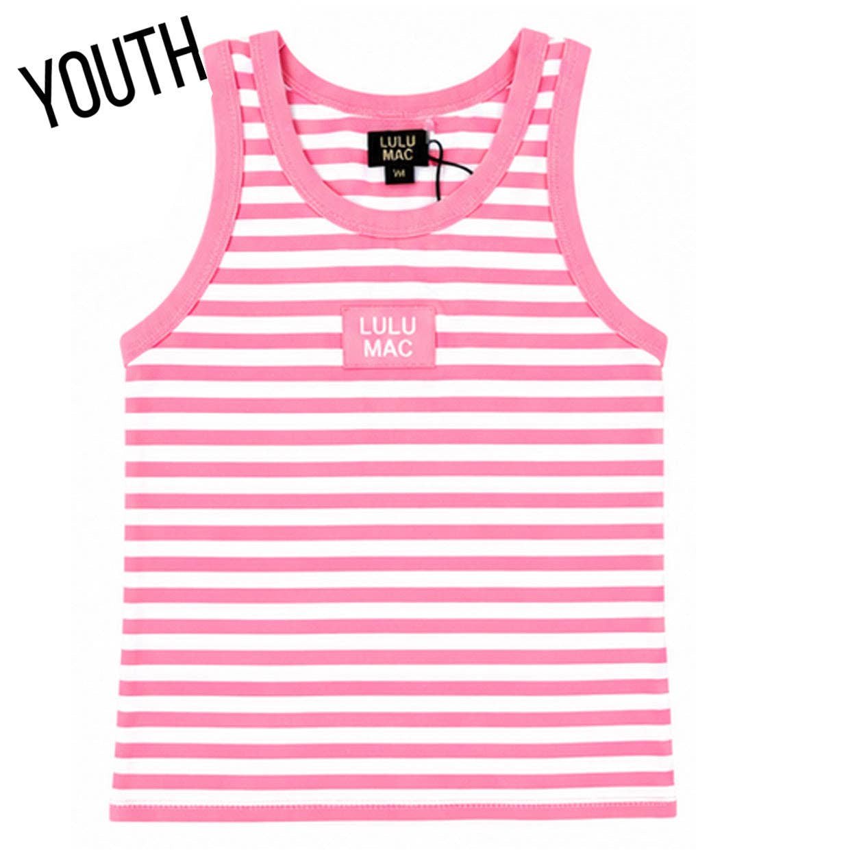 LM Girls Neon Pink Stripe Tank Top - Southern Soule Designs