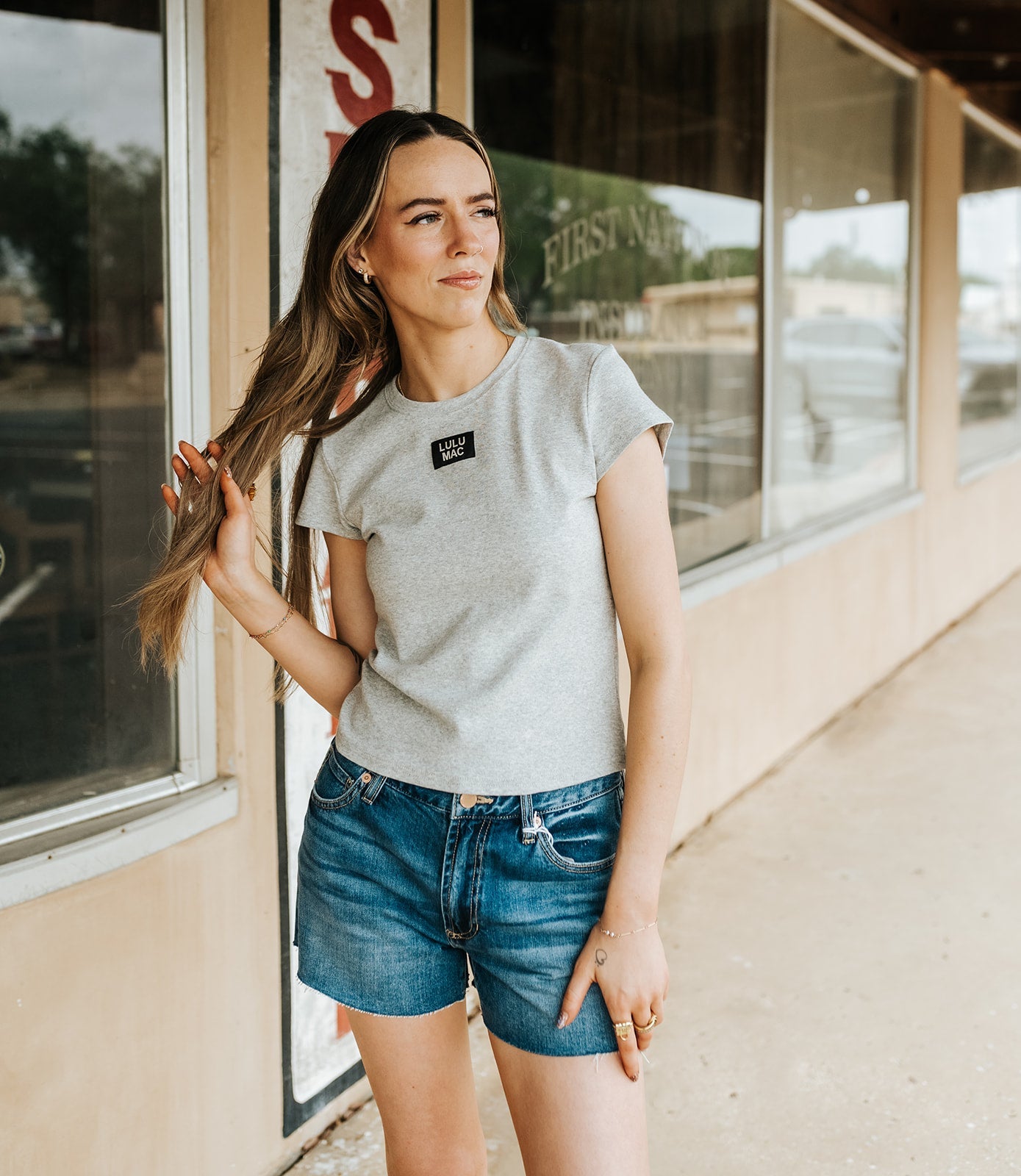 LM Grey Baby Doll Top - Southern Soule Designs