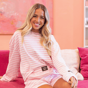 LM Light Pink Stripe Top - Southern Soule Designs