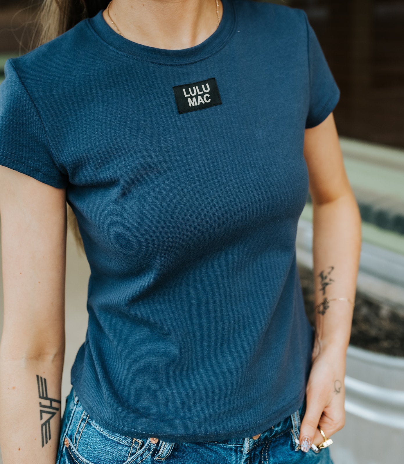 LM Navy Baby Doll Top - Southern Soule Designs