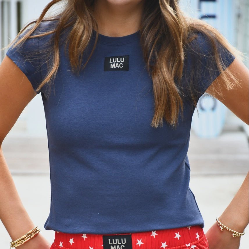 LM Navy Baby Doll Top - Southern Soule Designs