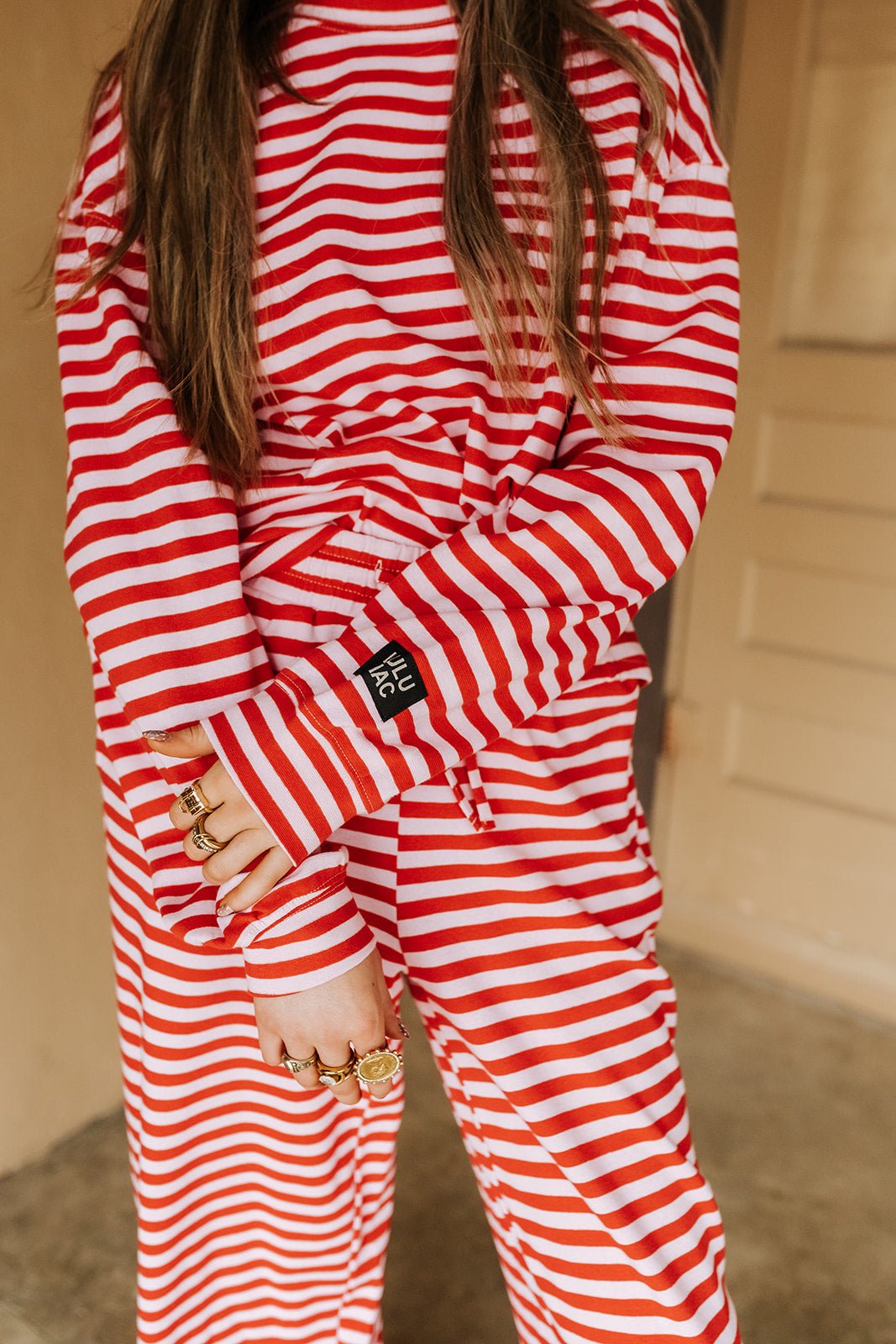 LM Red/Pink Stripe Long Sleeve Top - Southern Soule Designs