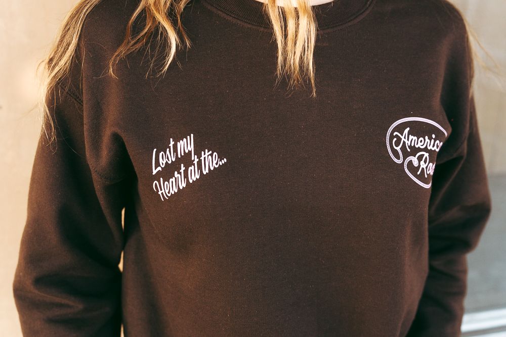 Lost My Heart at American Rodeo Sweatshirt - Southern Soule Designs