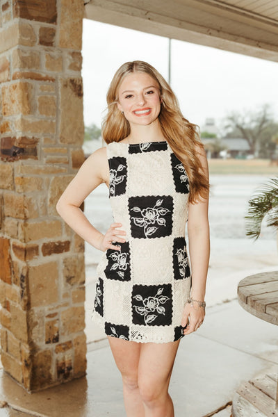 Louisa Black Mini Dress S1520D - 8 - Southern Soule Designs