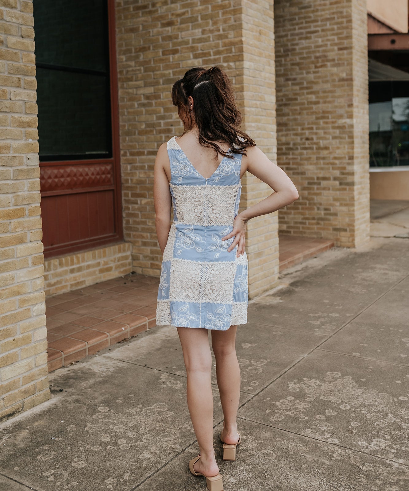 Louisa Blue Mini Dress S1520D - 8 - Southern Soule Designs