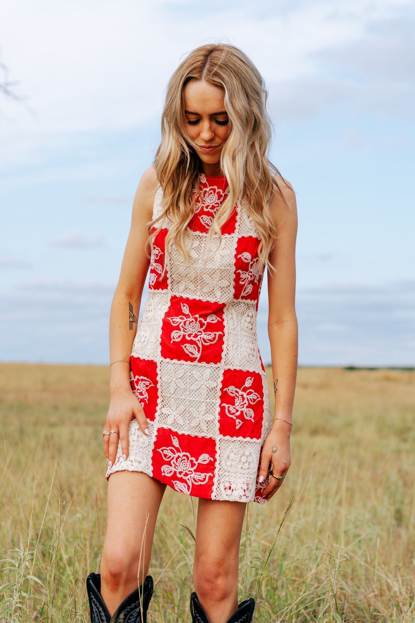 Louisa Red Mini Dress S1520D - 8 - Southern Soule Designs