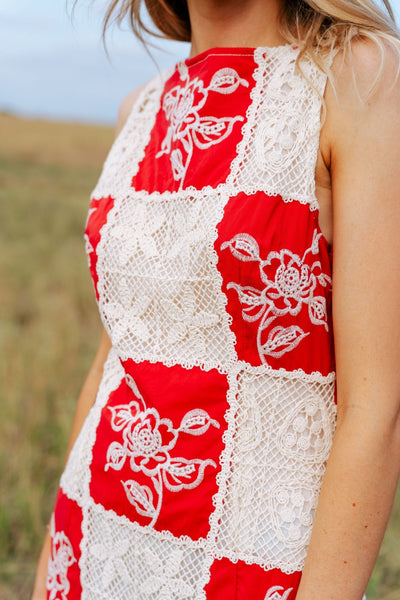 Louisa Red Mini Dress S1520D - 8 - Southern Soule Designs