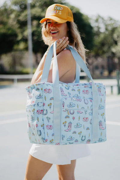 Lucky Girl Western Oversized Foldable Tote - Southern Soule Designs