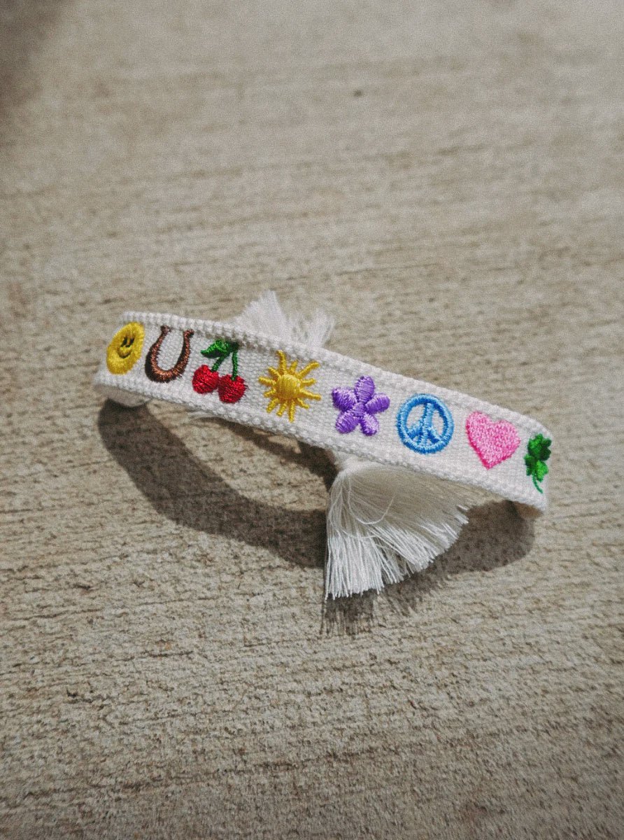 Lucky Icon Embroidered Bracelet - Southern Soule Designs