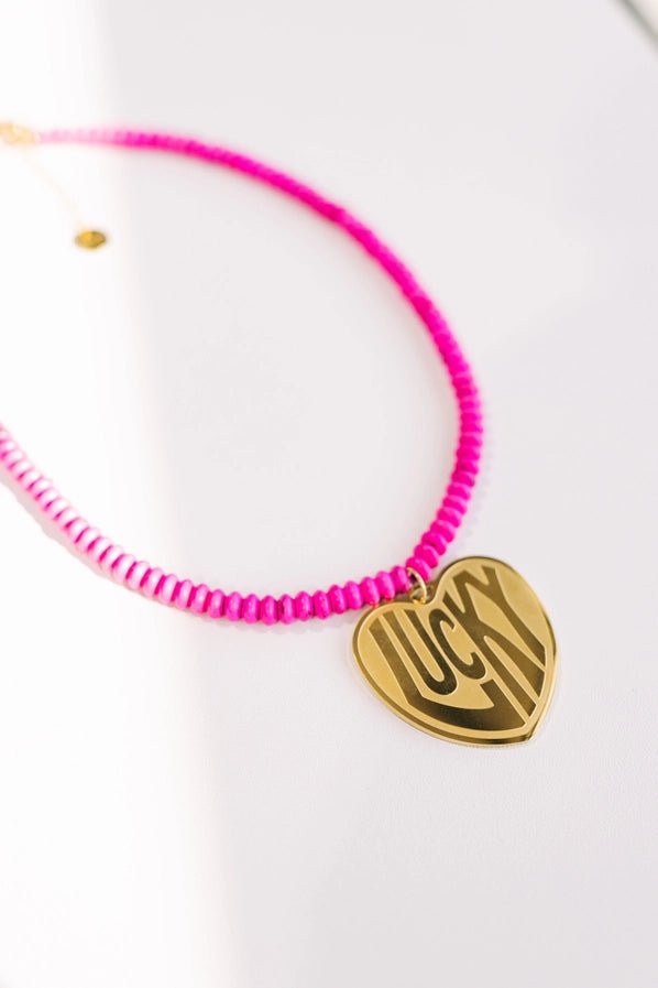 Lucky in Love Stone Necklace - Southern Soule Designs
