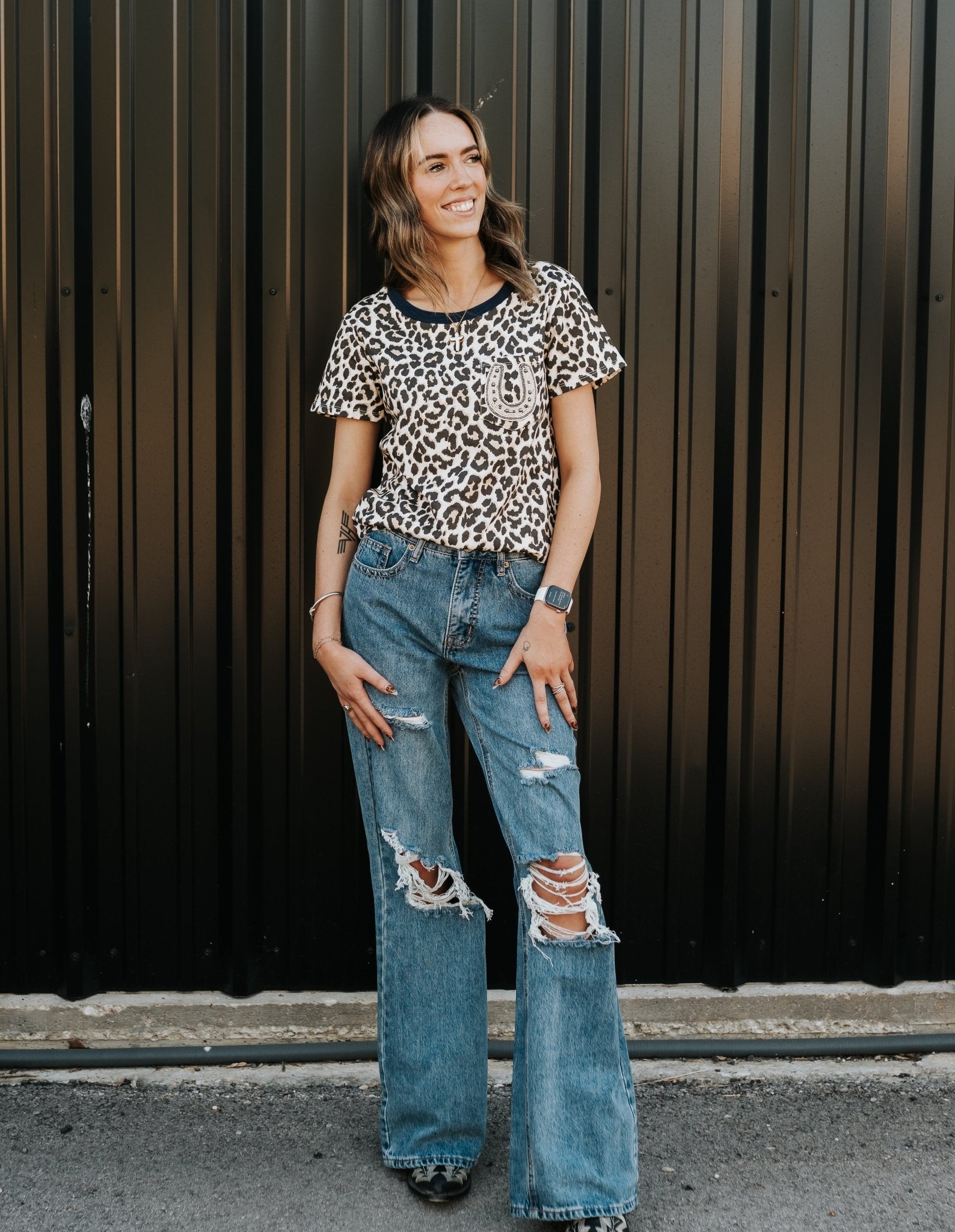 Lucky Lizzy Leopard Tee M2499Q - Southern Soule Designs