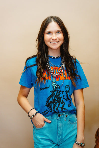 LV Chasin Buckles Flo Blue Tee - Southern Soule Designs