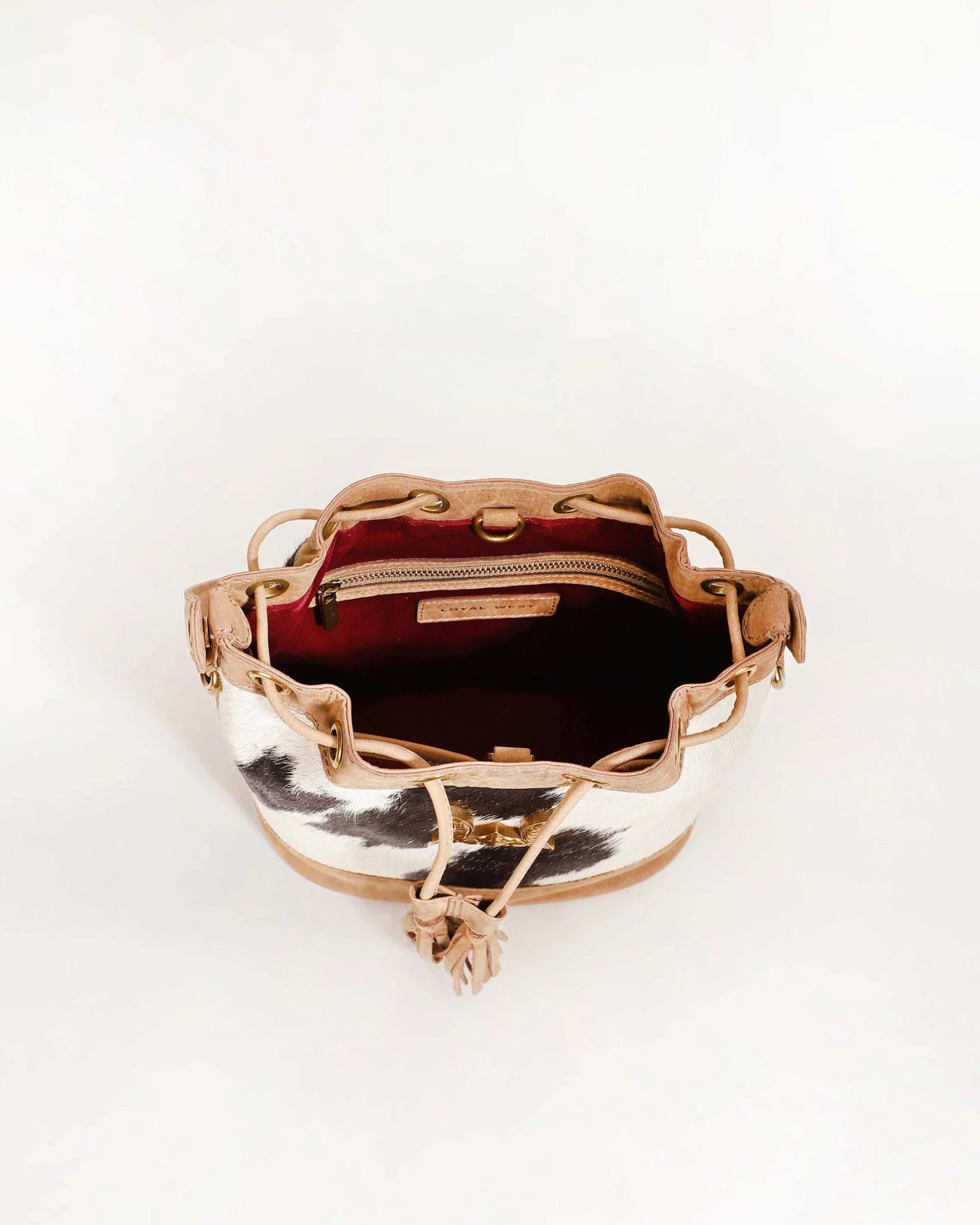 LW Bucket Bag in Cowhide - Southern Soule Designs