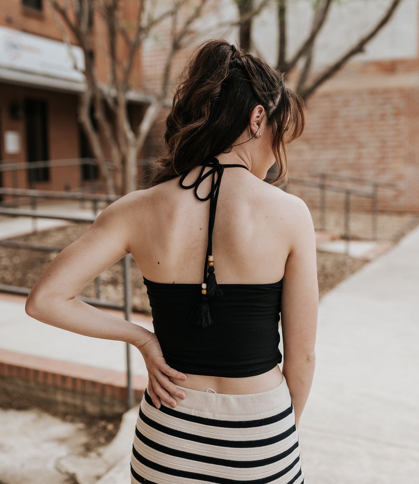 Lydia Black Halter Top ZT261167 - Southern Soule Designs