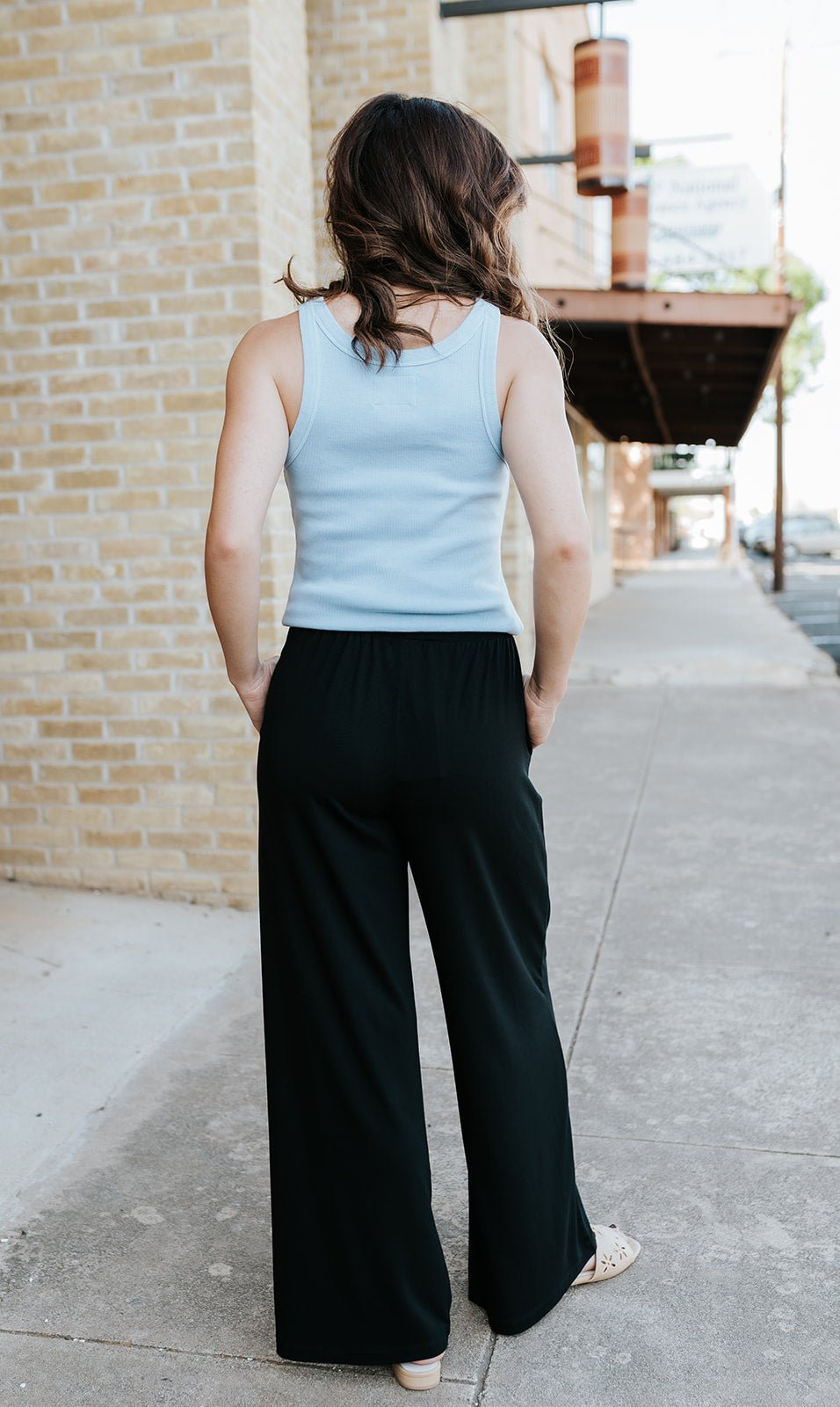 Lydia Black Wide Leg Plant ZP261169 - Southern Soule Designs