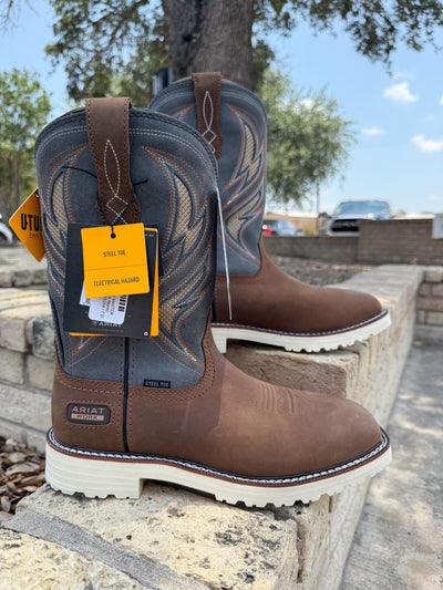 Ariat Men's Activator VentTEK Steel Toe Work Boot Alamo Brown/Stone Grey 10061284
