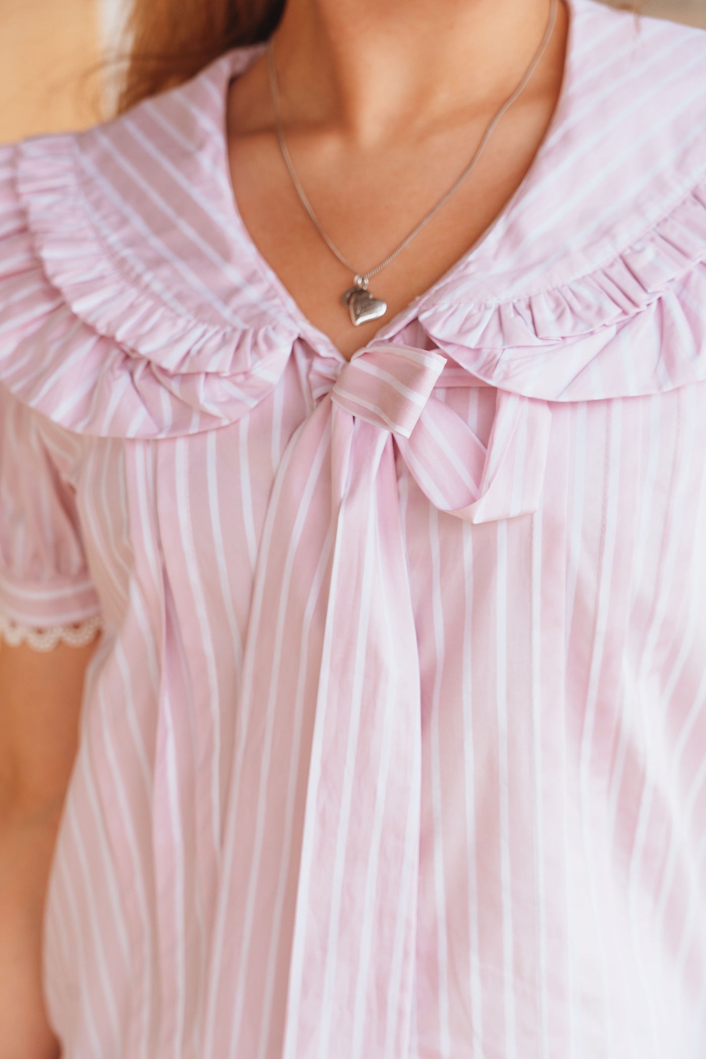 Palmer Pink Striped Mini Dress M1940D-1