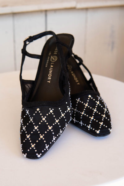 Macee Mesh Kitten Heel Black - Southern Soule Designs