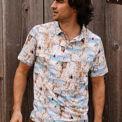 Raised by Coyotes Mallard Duck Polo