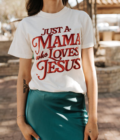 Mama Loves Jesus Tee - Southern Soule Designs