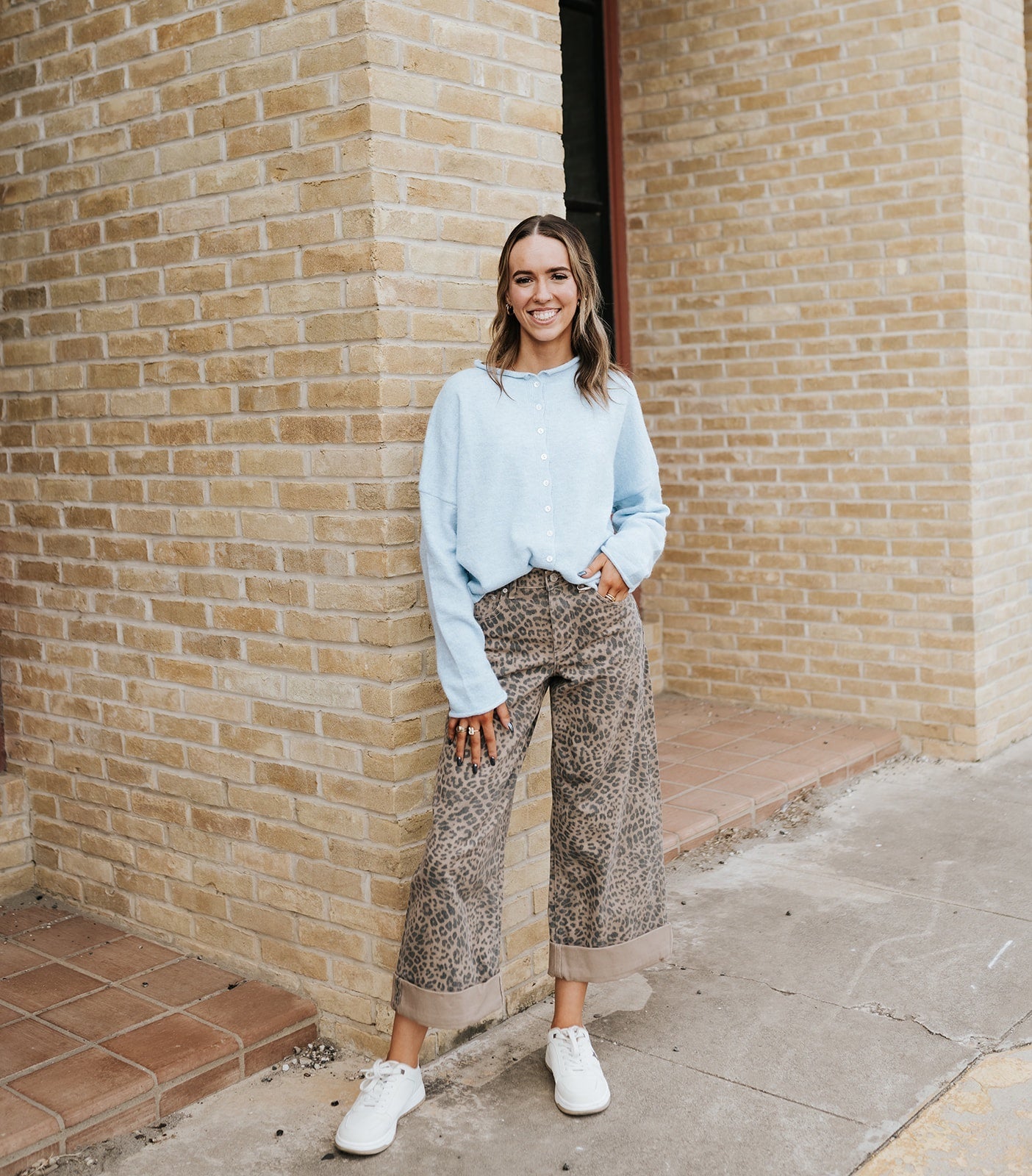 Marli Denim Leopard Pant ZP253255S - Southern Soule Designs