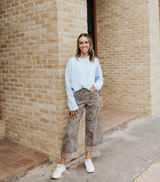 Marli Denim Leopard Pant ZP253255S - Southern Soule Designs