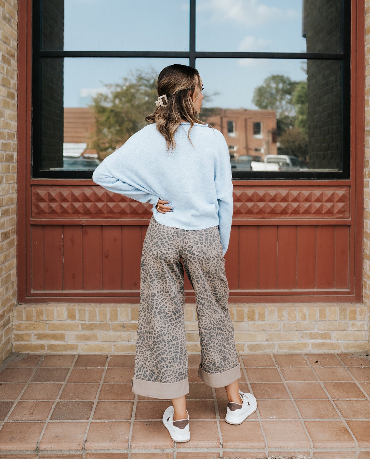 Marli Denim Leopard Pant ZP253255S - Southern Soule Designs