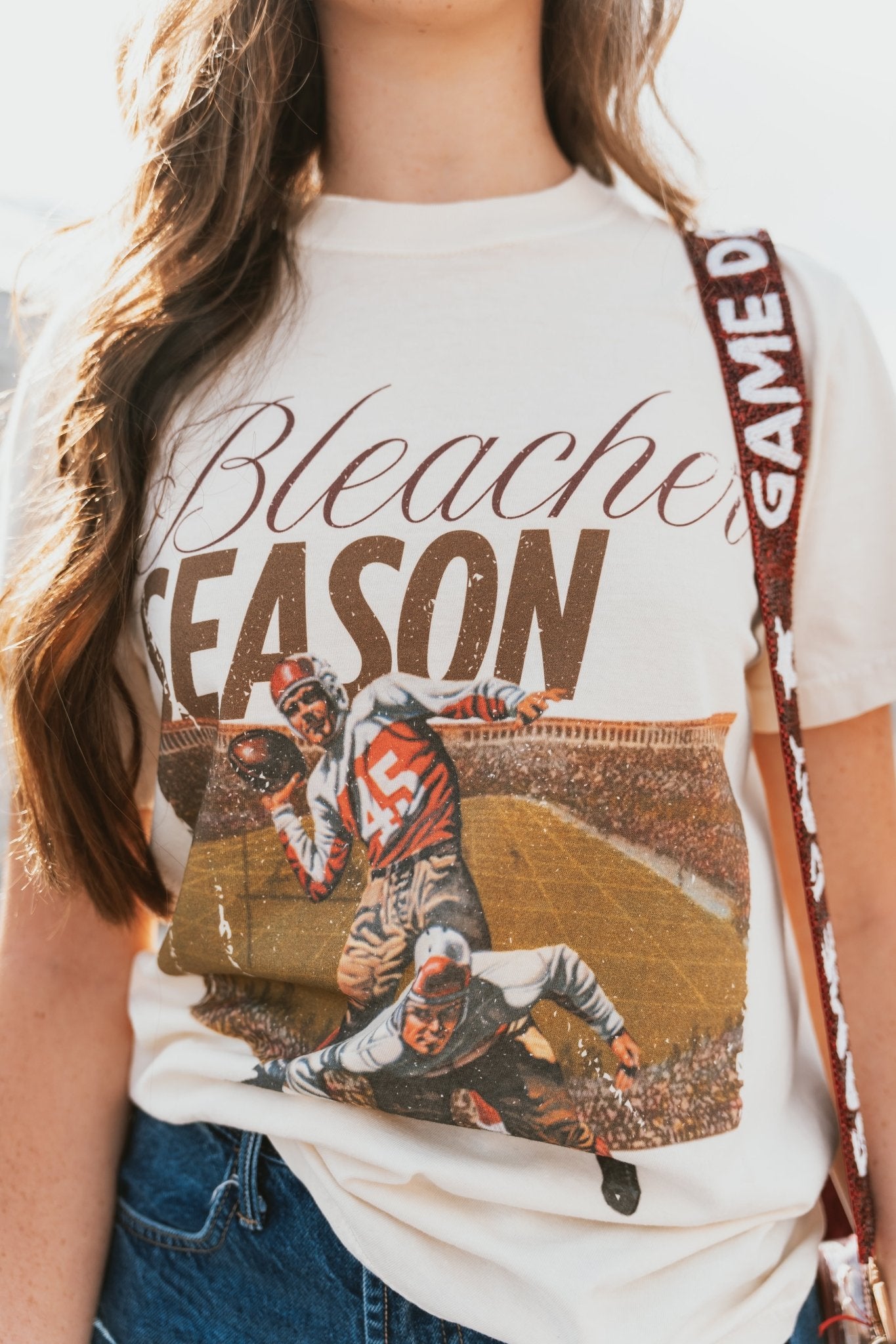 Maroon Bleacher Season Tee - Southern Soule Designs