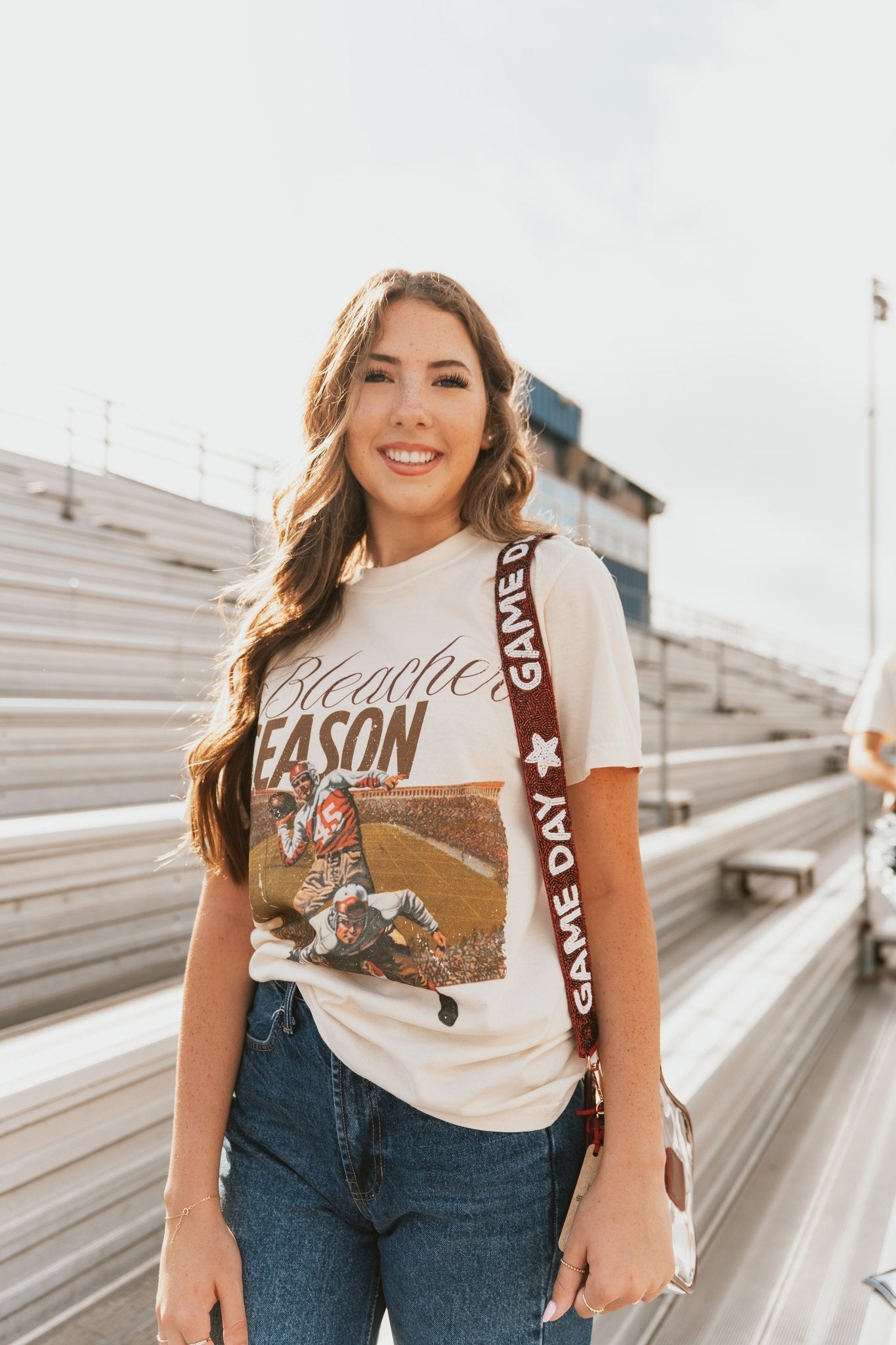 Maroon Bleacher Season Tee - Southern Soule Designs
