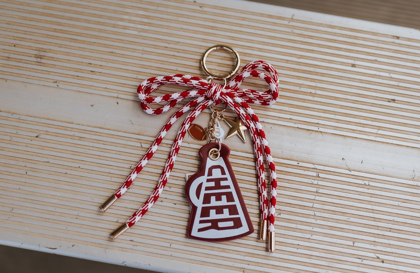Maroon Cheer Game Day Bag Charm - Southern Soule Designs