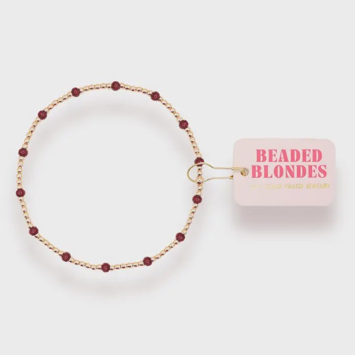 Maroon Dainty Poppi Bracelet - Southern Soule Designs