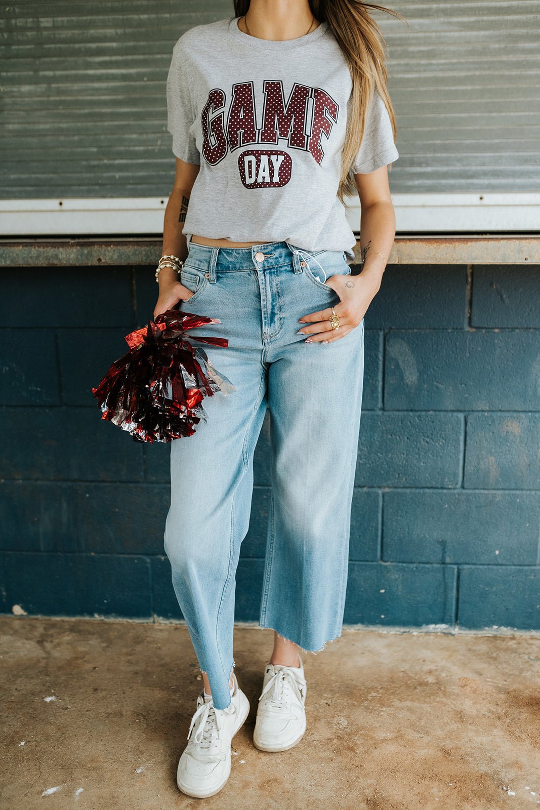 Maroon Game Day Polka Dots Tee - Southern Soule Designs