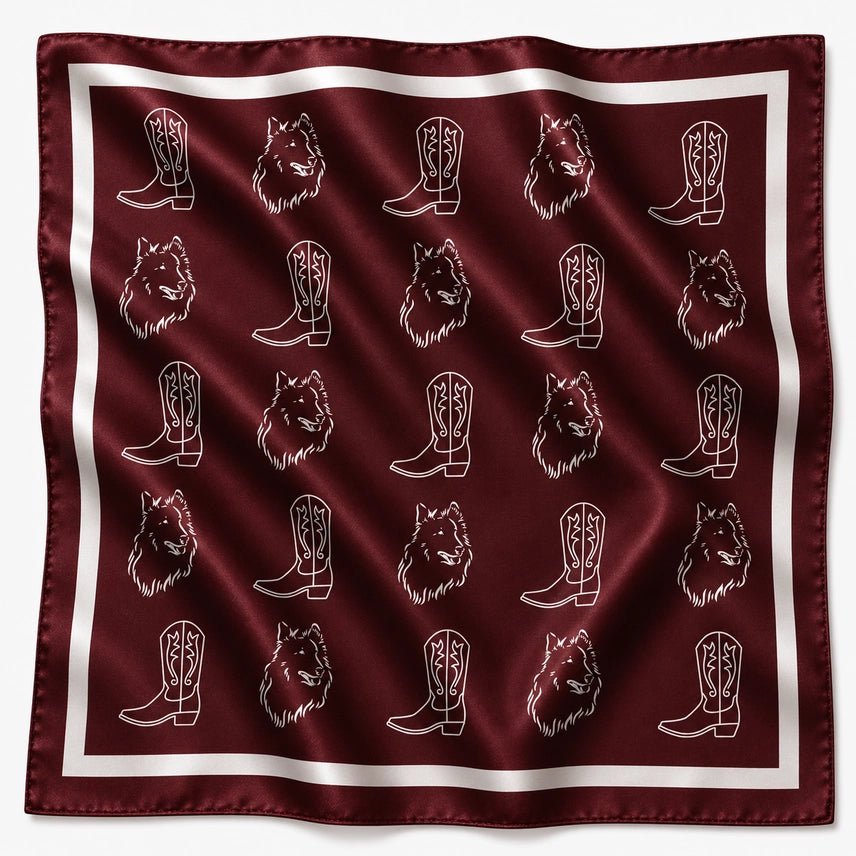 Maroon & White Gameday Scarf - Southern Soule Designs